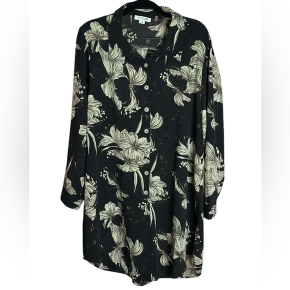 Simply Noelle Floral Button-Up Shirt Size L/XL - Picture 1 of 4